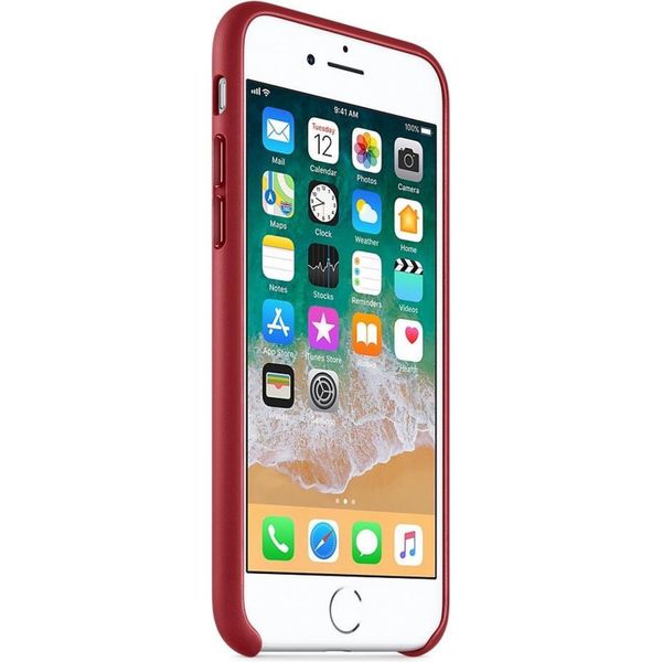 Apple Leder-Case für das iPhone SE (2022 / 2020) / 8 / 7 - Red