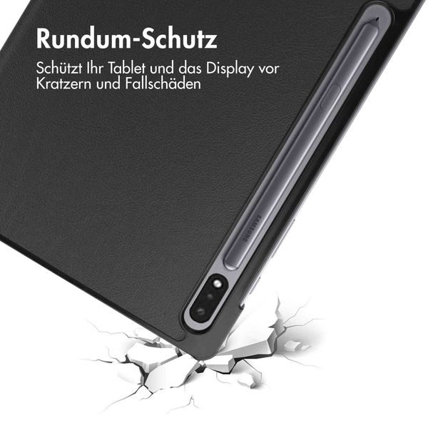 imoshion Trifold Klapphülle für das Samsung Galaxy Tab S8 / S7 - Schwarz