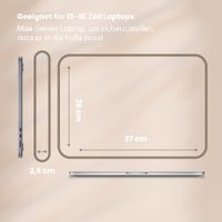 Selencia Cord Laptop Hülle 15-16 Zoll - Laptop Sleeve - Sage Green