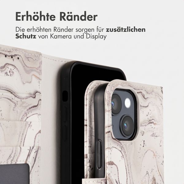 imoshion Design Klapphülle Apple iPhone 14 - Sandy Marble