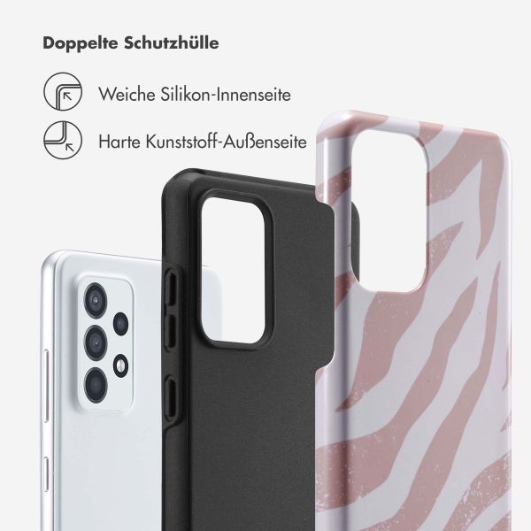 Selencia Vivid Back Cover Samsung Galaxy A52(s) (5G/4G) - Colorful Zebra Old Pink