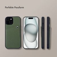 Selencia Riva Back Cover mit Kartenfach Apple iPhone 15 - Sage Green