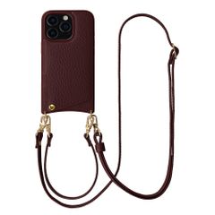 Selencia Nova HandyHülle mit Kordel und Kartenhalter Apple iPhone 16 Pro - Bold Burgundy