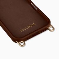 Selencia Rivièra Backcover mit MagSafe mit abnehmbaren Haken Apple iPhone 16 - Choco Brown