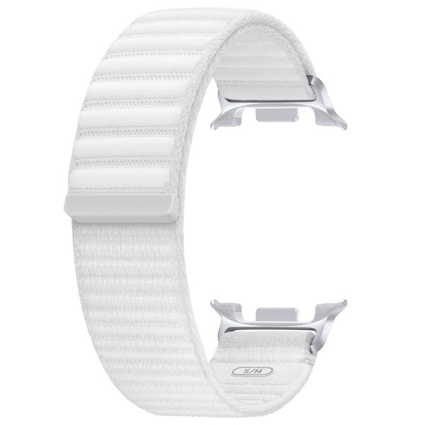 Samsung Original Fabric Armband für das  Samsung Galaxy Watch 8 (40/44mm) / Classic (46mm) - S/M - Weiß