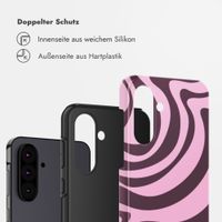 Selencia Vivid Back Cover Samsung Galaxy A36 / A56 - Wavy Swirl Pink Plum