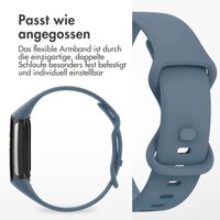 imoshion Silikonband für die Fitbit Charge 5 / Charge 6 - Größe L - Offizielles Blau