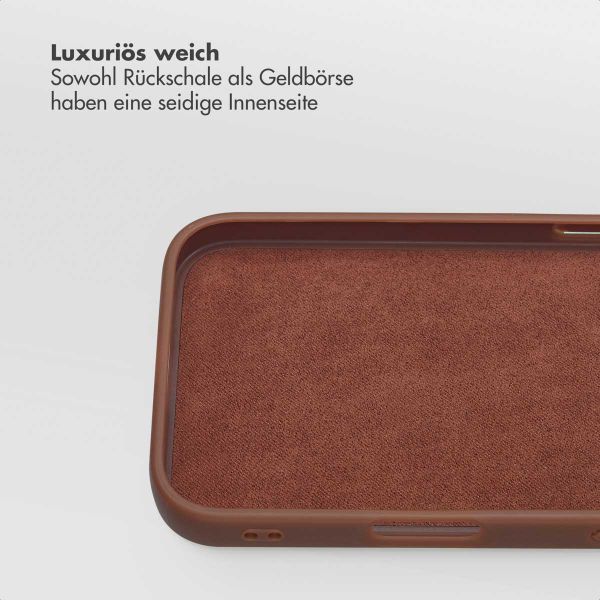 Selencia Olyn Abnehmbare Bookcase mit MagSafe Apple iPhone 16 - Braun