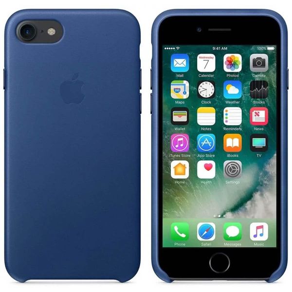 Apple Leder-Case für das Apple iPhone SE (2022 / 2020) / 8 / 7 - Sapphire