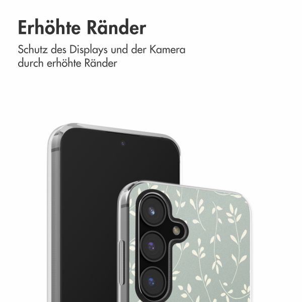 imoshion Design Hülle Samsung Galaxy S24 FE - Smoke Green Flowers