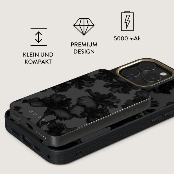 Burga Magnetische Powerbank 5.000 mAh - Geeignet für MagSafe und Qi2 - Nocturnal / Gunmetal