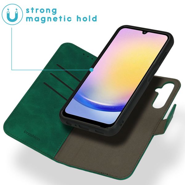 imoshion Entfernbare 2-1 Luxus Klapphülle Samsung Galaxy A25 (5G) - Dunkelgrün