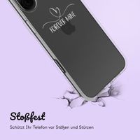 Personalisierte Hülle mit elegantem Herz iPhone 16 - Transparent