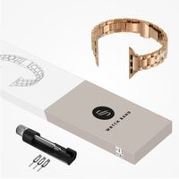 Selencia Slim Stahlgliederarmband für das  Apple Watch Series 1 t/m 9 / SE (38/40/41 mm) | Series 10 / 11 (42 mm) - Rosé gold
