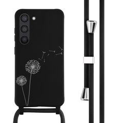 imoshion Silikonhülle design mit Band für das Samsung Galaxy S23 - Dandelion Black