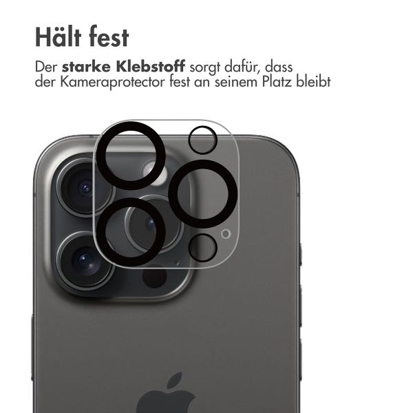 imoshion 2er-Pack Objektivschutz für Kamera für das iPhone 16 Pro / 16 Pro Max - Schwarz