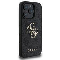 Guess 4G Metal Logo Back Cover Apple iPhone 16 Pro - Schwarz