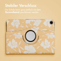 imoshion 360° drehbare Design Klapphülle Samsung Galaxy Tab A9 Plus - Yellow Flowers