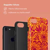 Selencia Vivid Tough Back Cover für das iPhone SE (2022 / 2020) / 8 / 7 - Tropical Vibes Apricot