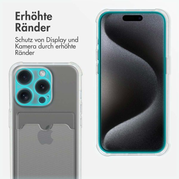 imoshion Soft Case Back Cover mit Kartenfach Apple iPhone 15 Pro - Transparent