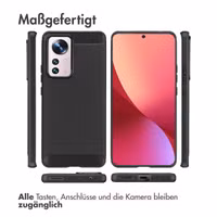 imoshion Brushed Back Cover Xiaomi 12 Pro - Schwarz