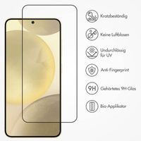 Accezz Vollflächige Schutzfolie aus gehärtetem Glas mit Applikator für das Samsung Galaxy S25 Plus