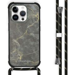 imoshion Design Hülle mit Band für das iPhone 14 Pro - Black Marble