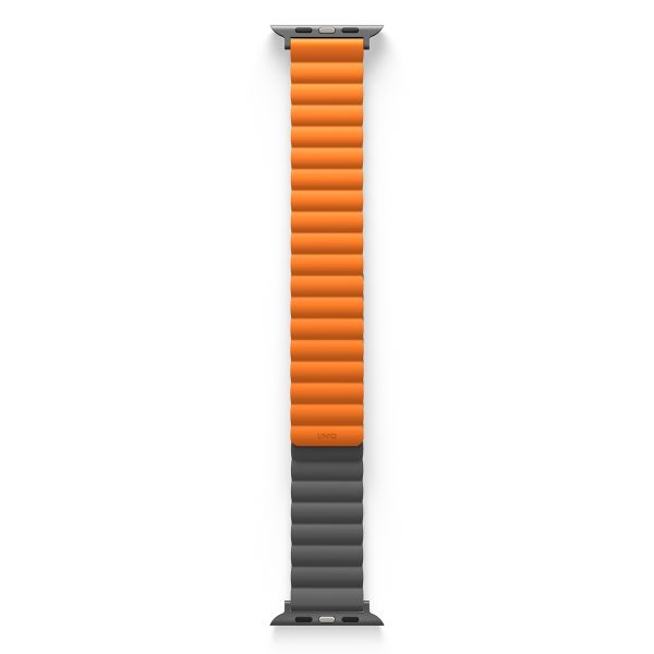 Uniq Revix doppelseitiges Armband für die Apple Watch Series 1 bis 10 / SE / Ultra (2) (44/45/46/49 mm) - Charcoal (Grey/Orange)