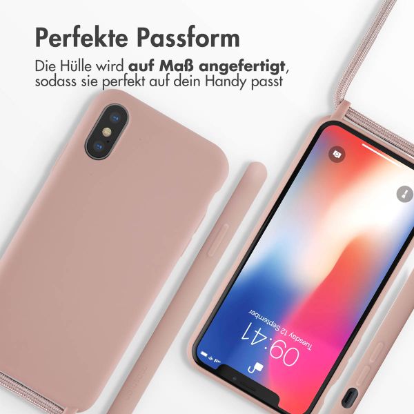 imoshion SilikonHülle mit Band Apple iPhone X / Xs - Sand Pink