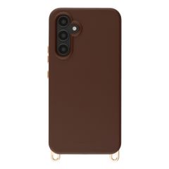 Selencia Rivièra Backcover mit MagSafe mit abnehmbaren Haken Samsung Galaxy A54 (5G) - Choco Brown