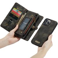 CaseMe Luxuriöse 2-in-1-Portemonnaie-Klapphülle Leder iPhone 13 Pro