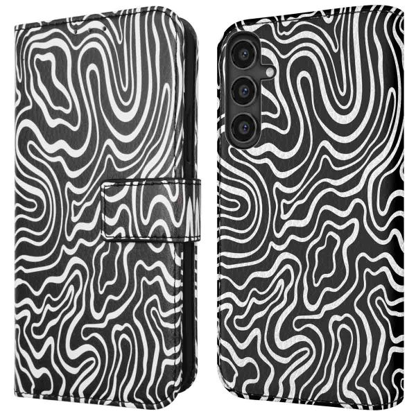 imoshion Design Klapphülle für das Samsung Galaxy S23 FE - Black And White