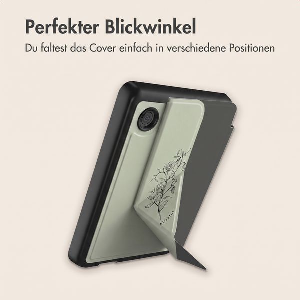 imoshion Design Klappbare Klapphülle Kobo Clara Colour / BW - Floral Green