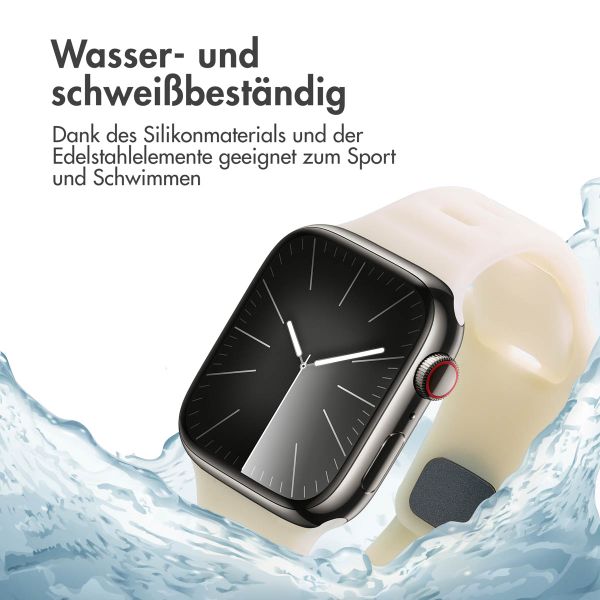 imoshion Active Sport Silikonarmband für die Apple Watch Series 1-9 / SE (38/40/41 mm) | Series 10 (42 mm) - Leuchtet im Dunkeln