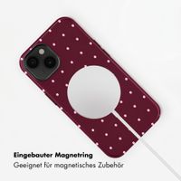 Selencia Vivid Rückabdeckung mit MagSafe Apple iPhone 14 - Happy Dots Burgundy