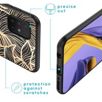 imoshion Design Hülle für das Samsung Galaxy A51 - Blätter / Schwarz