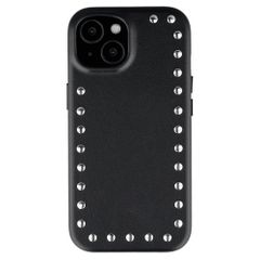 Selencia Studs Backcover mit MagSafe Apple iPhone 15 - Velvet Black
