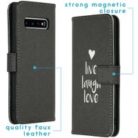 imoshion Design TPU Klapphülle Galaxy S10 - Live Laugh Love