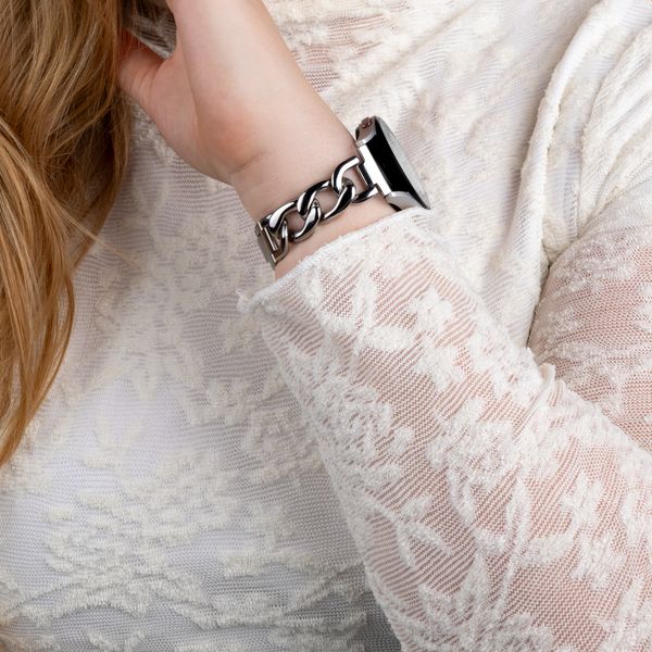 Selencia Chain Armband -   Universelle 20 mm Anschluss - Silber
