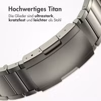 Accezz Mattes Titanstahlarmband für das  Apple Watch Series 1 t/m 11 / SE / Ultra (44/45/46/49 mm) - Titanium