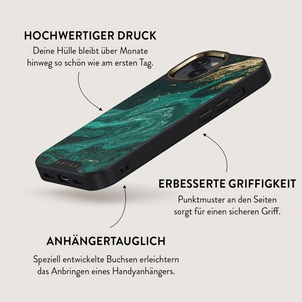 Burga Elite Gold Backcover für das iPhone 15 Plus - Emerald Pool