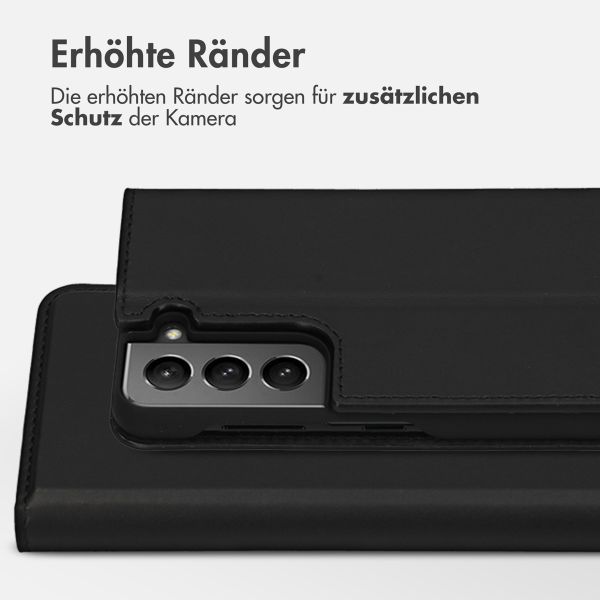 Accezz Premium Leather Slim Klapphülle für das Samsung Galaxy S21 - Schwarz