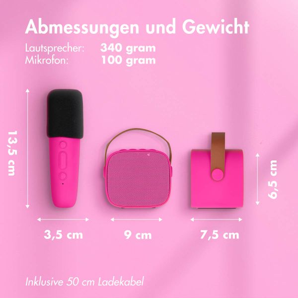 imoshion Kids Karaoke-Set - Lautsprecher und Mikrofon - Hot Pink