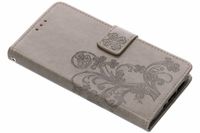 Kleeblumen Klapphülle Grau für das Nokia 7.1