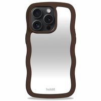 Holdit Wavy Case für das iPhone 15 Pro - Chocolate / Mirror