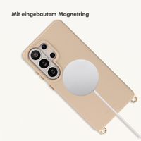 Selencia Rivièra Backcover mit MagSafe mit abnehmbaren Haken Samsung Galaxy S26 Ultra - Milky Latte