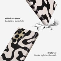 Selencia Vivid Back Cover Samsung Galaxy S24 Ultra - Art Wave Black