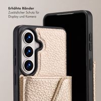 Selencia Sera HandyHülle mit Kordel und Umschlag-Kartenhalter Samsung Galaxy S26 FE - Champagne
