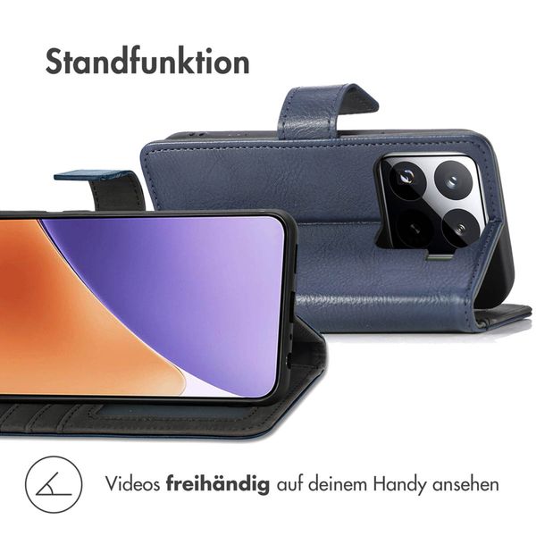 imoshion Luxuriöse Klapphülle Xiaomi 15 - Dunkelblau