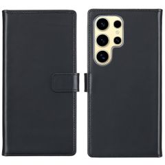 Selencia Echtleder Klapphülle Samsung Galaxy S25 Ultra - Schwarz